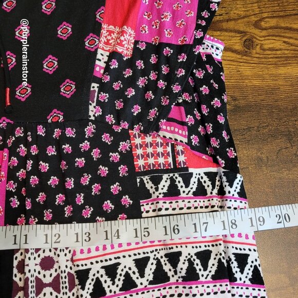 Ellen Tracy Shift Dress 1X Flutter Sleeve Soft Stretch Boho Country Girl NWT - Picture 7 of 9